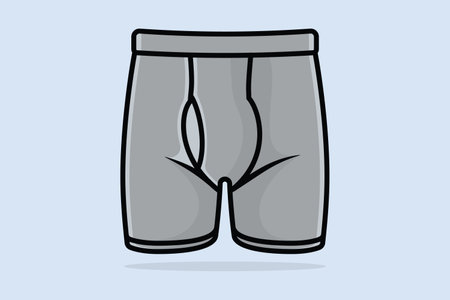 Boys Comfortable Underwear Short vector illustration. Sports and Fashion objects icon concept. Men Ñolored boxer short vector design with shadow.のイラスト素材