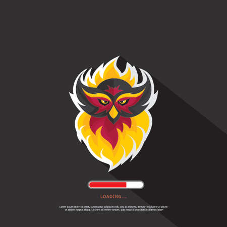 Owl Logo Template, Colorful. can use for landing page, template, ui, web, mobile app, poster, banner, flyer, stickers. EPS 10のイラスト素材