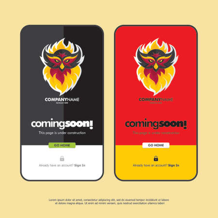 Owl Logo Template, Colorful. can use for landing page, template, ui, web, mobile app, poster, banner, flyer, stickers. EPS 10のイラスト素材