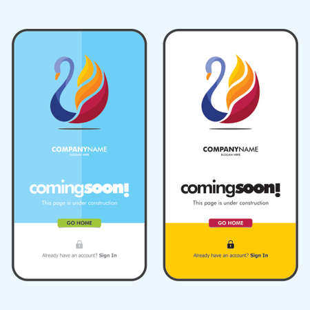 Swan Logo Template, Colorful. can use for landing page, template, ui, web, mobile app, poster, banner, flyer, stickers. EPS 10のイラスト素材