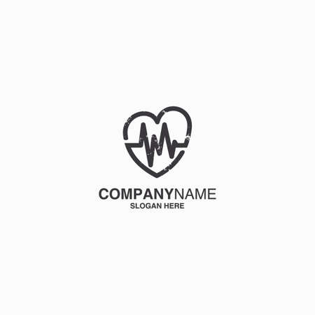 Heart Logo Template Vectors.のイラスト素材