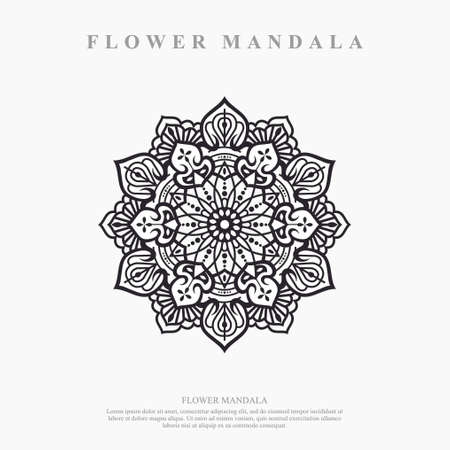 Flower Mandala. Vintage decorative elements. Oriental pattern, vector illustration.のイラスト素材