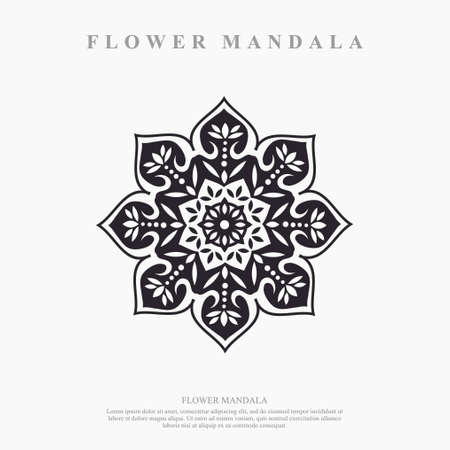Flower Mandala. Vintage decorative elements. Oriental pattern, vector illustration.のイラスト素材