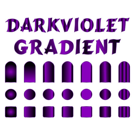 a dark violet gradient is displayed with rounded rectangles circles and squares on a white background designのイラスト素材