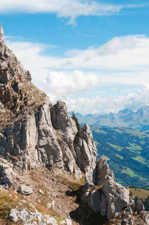 Colorful view of the Alps in the summerの写真素材