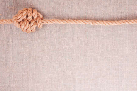 Marine rope on sackclothの写真素材
