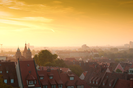 View on Nuremberg at dawnの写真素材