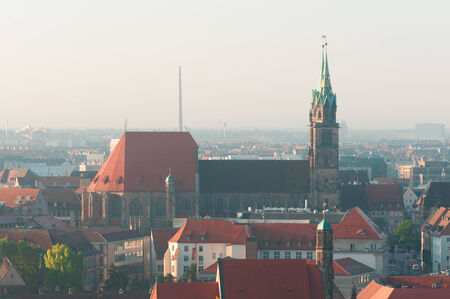 View of the Nuremberg morningのeditorial素材