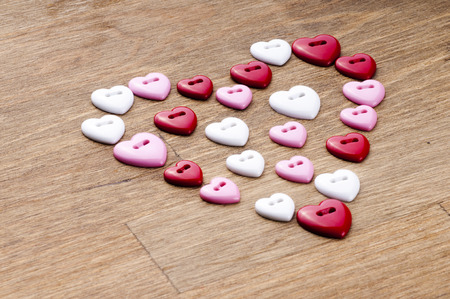 Valentines day background with buttons heart