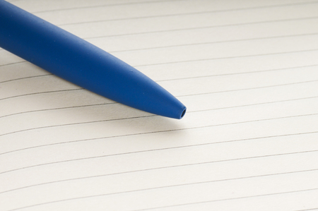 pen on the notebookの写真素材