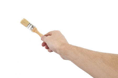 Hand with brushの写真素材
