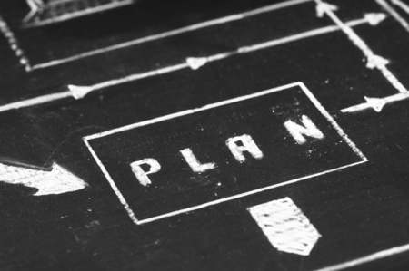 business concept on blackboardの写真素材