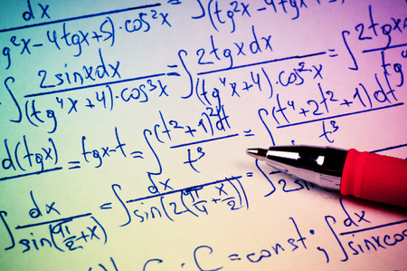 Handwritten calculation of higher mathematics as a background