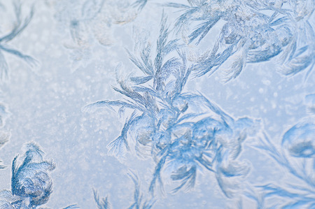 ice crystals on a window