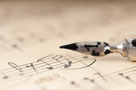 Vintage notes. Manuscript. Old pen writing ink