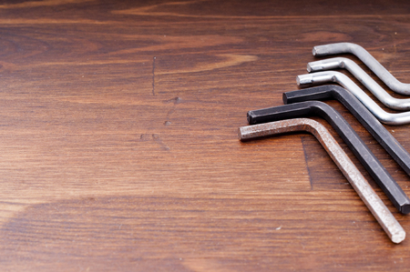 Hex keys on the table