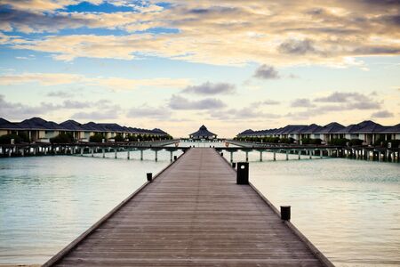 Sunset in the Maldivesのeditorial素材