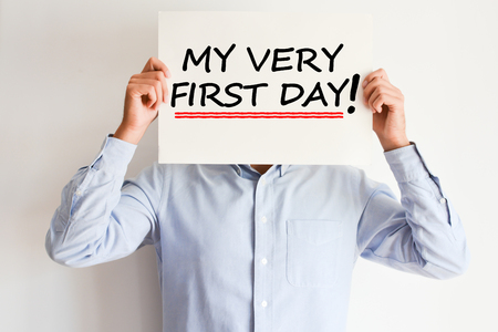 First work day from my career conceptの写真素材