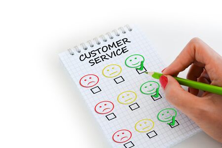 Customer satisfaction survey or questionnaireの写真素材