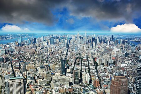 Stormy sky above Manhattan New Yorkの写真素材