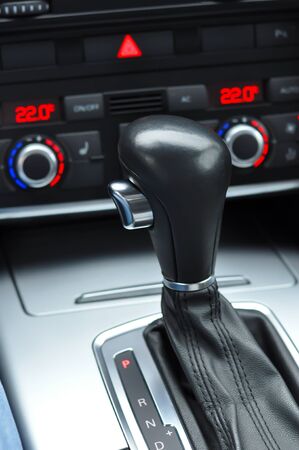 Automatic gearbox car interiorの写真素材