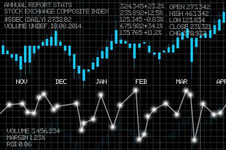 Electronic screen of stock exchange display panelの写真素材