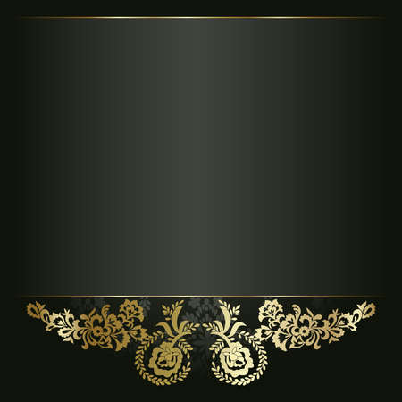 Artistic flower golden background for your textのイラスト素材
