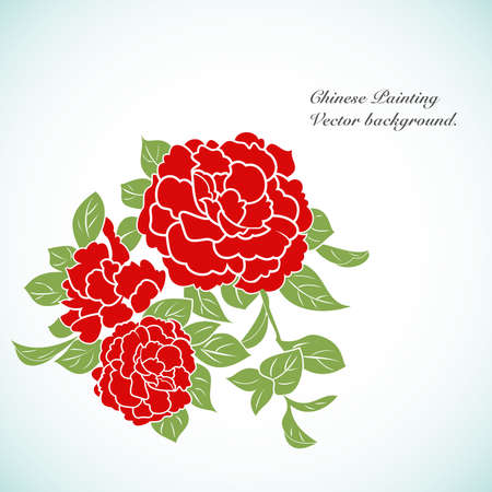 Bamboo - Chinese Painting Vector Background.のイラスト素材