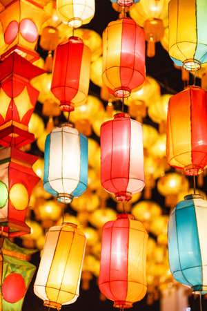 Beautiful thai style lantern, Chiang Mai, Thailandの写真素材