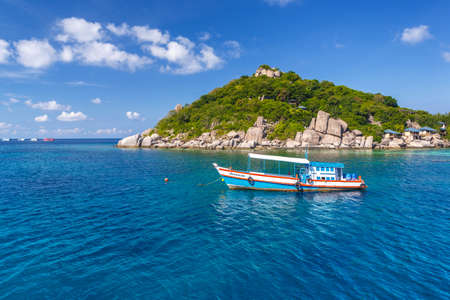 Crystal Clear Water at Tropical Island, Koh Tao, Thailandのeditorial素材