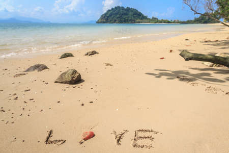Isolated beach on tropical island, Koh Payam, Ranong, Thailandの写真素材