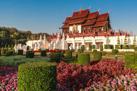 Royal Pavilion, The Royal Park Rajapruek, Chiang Mai, Thailandのeditorial素材