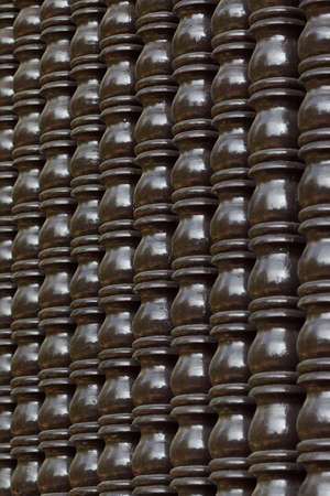 Brown wooden thai style pillar, Chiang Mai, Thailand