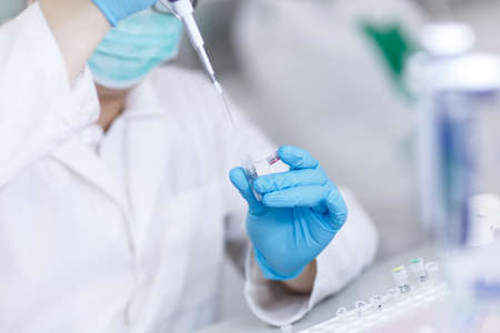 Laboratory workplace for DNA analyzeの写真素材