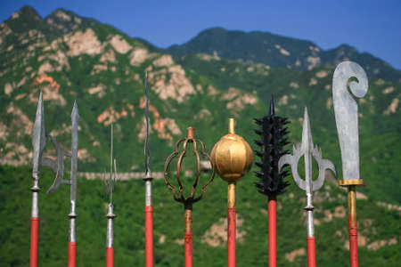 Entomb warrior weapon at Great Wall, Beijing, Chinaの写真素材