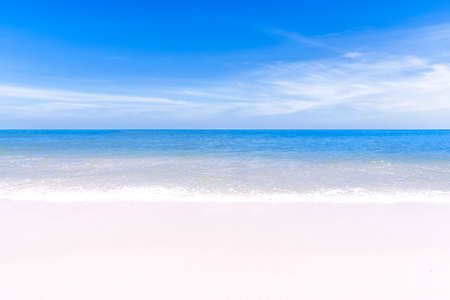 Beautiful seascape, clean turquoise sea, white sandy coastlandの写真素材