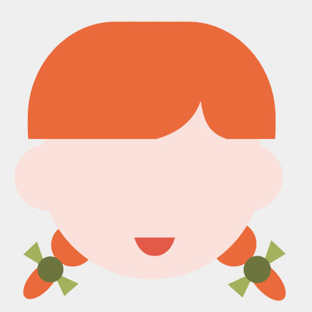 Girl face icon on a white background. Vector illustrationのイラスト素材