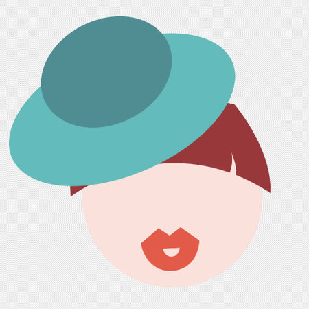 Man in hat icon. Flat design style vector illustrationのイラスト素材