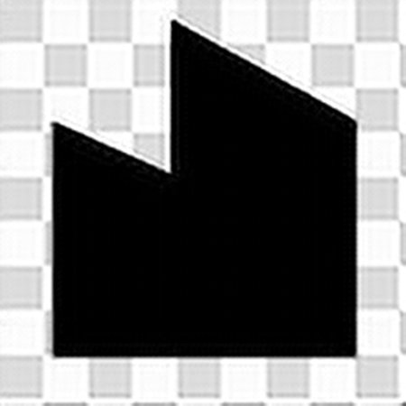 Black arrow on a white background with a checkered pattern.のイラスト素材