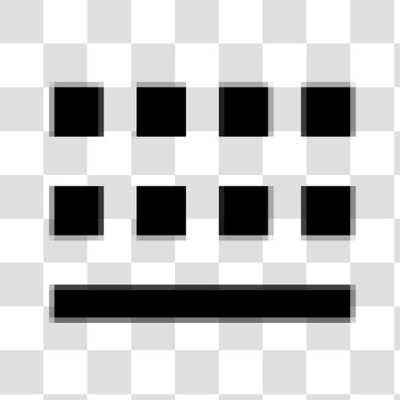 Checkerboard vector icon. Illustration style is flat iconic black symbol on a transparent background.のイラスト素材