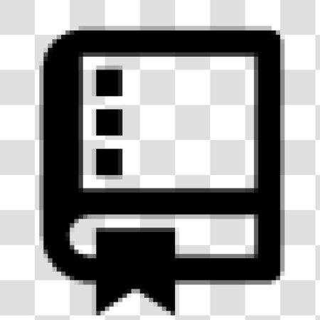 Pixel art speech bubble icon on transparent background. Vector illustration. EPS 10のイラスト素材