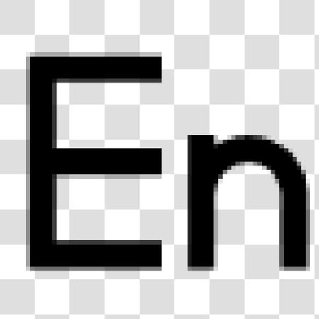 Ek vector icon. Illustration style is flat iconic black symbol on a transparent background.のイラスト素材