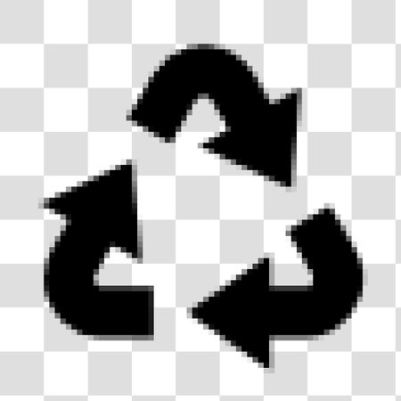 Vector pixel arrows. Set of pixel arrows isolated on transparent background.のイラスト素材