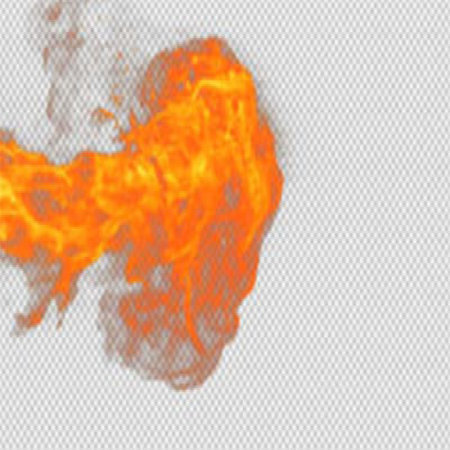 Realistic fire flames isolated on transparent background. Vector illustration. Eps 10.のイラスト素材