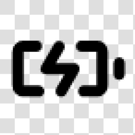 Set of pixel cursors on transparent background. Vector illustration for your designのイラスト素材