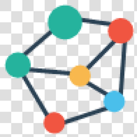 Vector network icon. Isolated flat illustration on a transparent background.のイラスト素材