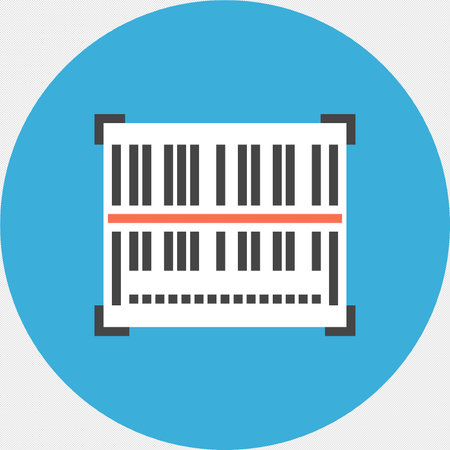 Barcode icon. Flat design style. Made in vector illustrationのイラスト素材