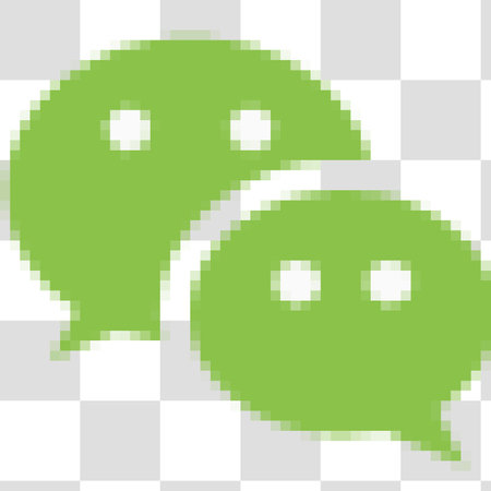 Pixel speech bubbles on checkered background. Vector illustration in pixel art style