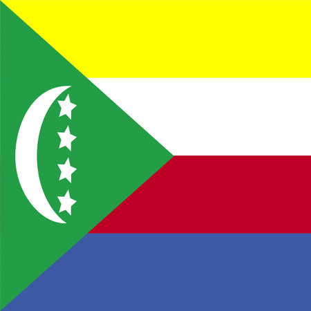 Flag of the Comoros. Vector illustration. The national flag of the Comorosのイラスト素材