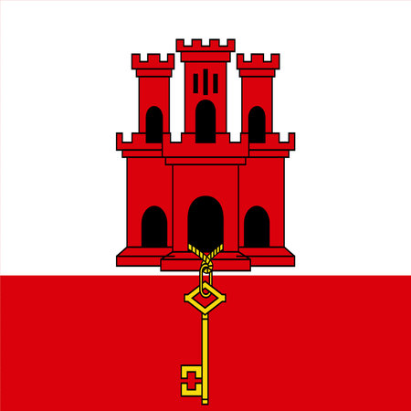 Flag of the City of Malaga, Andalusia, Spainのイラスト素材